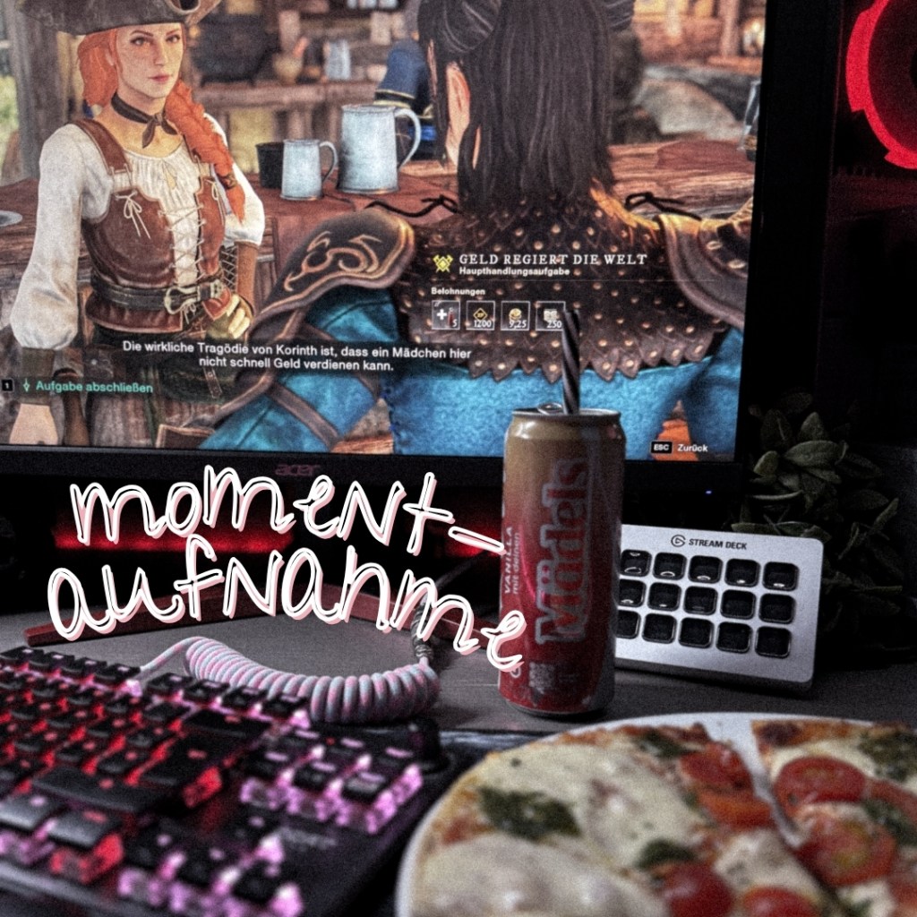 Momentaufnahme mit New World, Twitch und Vanilla-Coke